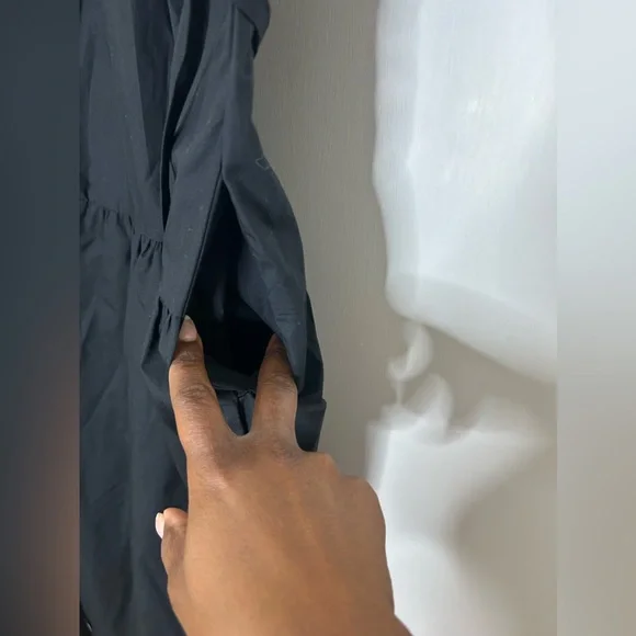 NWT Women's A New Day S Black Short Sleeve Button Down Collar Midi Dress - Picture 3 of 4